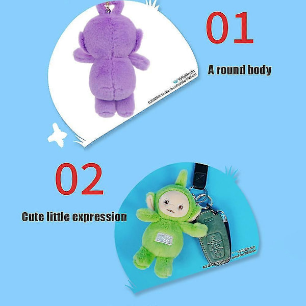 Teletubbies Plyschdocka Skolväsktillbehör Hänge Cartoon Prydnad Yellow