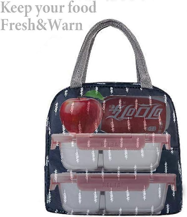 Termisk pose Mat Lunsjposer Isolert Lunsjboks Tote Bag for kvinner Vanntett Isolerende Lunsjboks