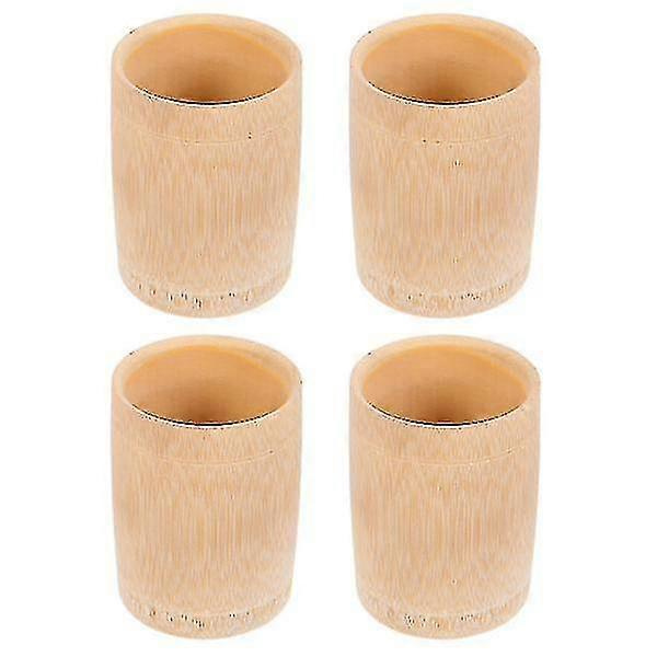 4 st Rustika Bambu Dryckesmuggar Vin Vattenmuggar Mode Retro Förvaringsrör