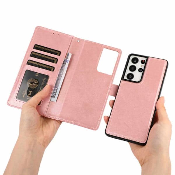 Samsung Galaxy S24 Ultra Magnetisk Pung Etui 2-i-1 Sort