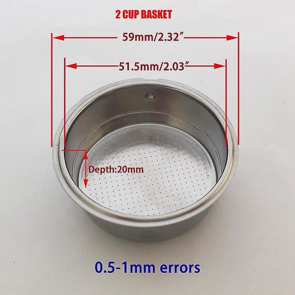 51mm Bundløs Genanvendelig Kaffe Portafilter Til Homix Holder 60mm 15-20bar Til Espresso Kaffemaskine
