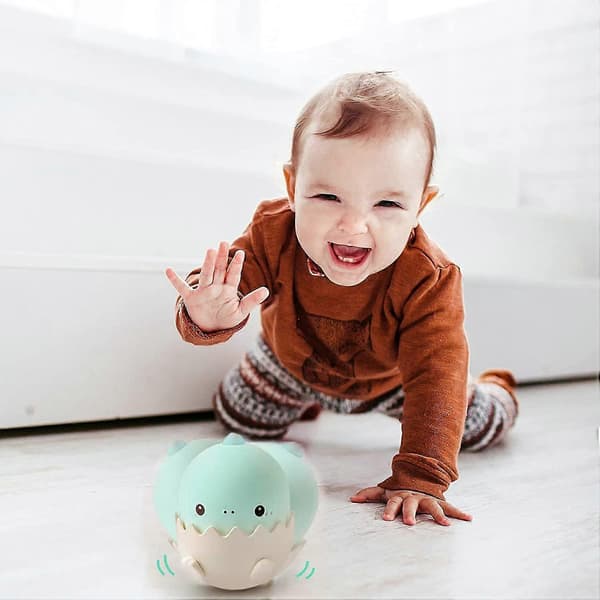 Baby nattlys USB oppladbart LED silikon dinosaur egg nattlys 3 justerbare intensiteter for
