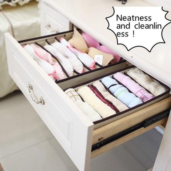 Underwear Storage box Socks Storage bag 7 grid(1PC)
