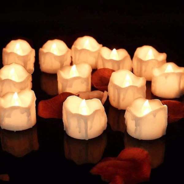 12 st Led Flimrande Flame Candle Light Home Batteridrivna Led Candles Ultra Realistic Light