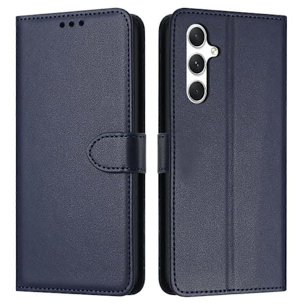 Læder Wallet Case med Støttefod og Rem til Samsung Galaxy A16 5G A16 4G - Blå
