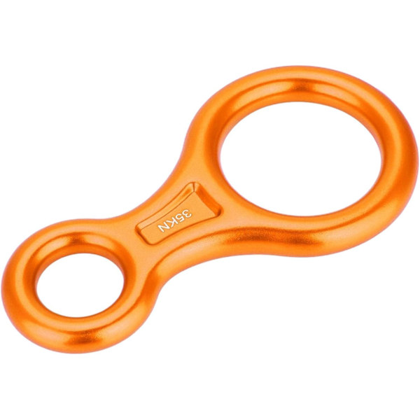 Klätterrep nedfarten, 35KN Figur 8 Ord Rep Nedfarten Rappel Ring Klippklättring Räddningsutrustning Orange