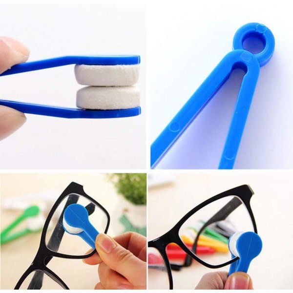 STK Brillebørste Mini Brillerensebørste, 5 STK Bærbar Brillerengjøring