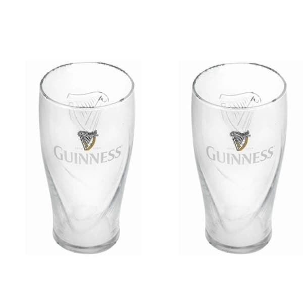 2 viinilasia Guinness Pint -lasi