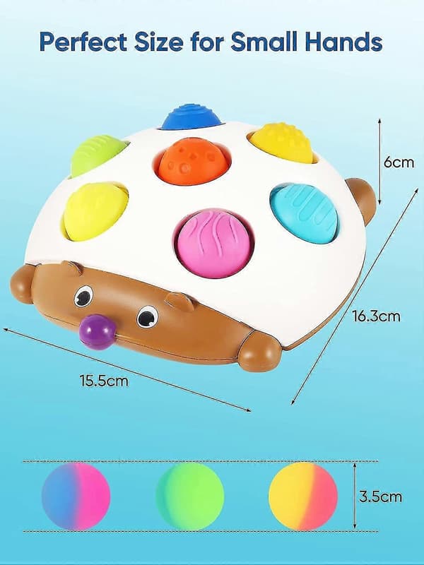 Simple Dimple Fidget Popper Sensoriska Leksaker, Reseleksaker För Småbarn 1-3, Tidig Inlärning & Utbildningsleksak För Finmotorik Med 7 Studsbollar För B