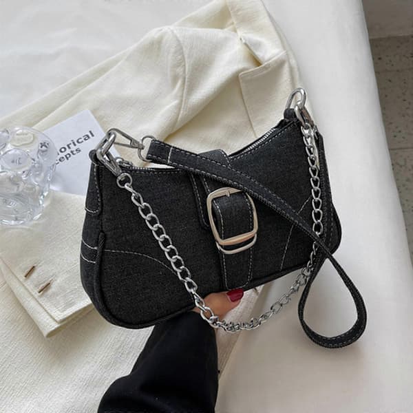 Fasjonable skuldervesker Crossbody Underarmsvesker Organizer Praktisk for daglig bruk Deep Blue