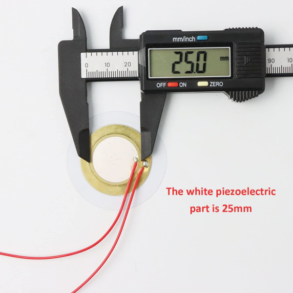 15 stk 35mm Piezo-skiver, akustisk pickup piezo-skiveelement sensor piezo-pickup-transduser forhåndskablet
