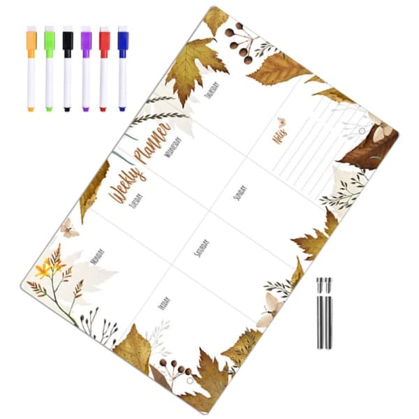 1 sæt whiteboard til skrivebord, whiteboard, memoboard med pen til noter derhjemme