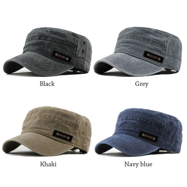 Mænds Camouflage Army Hat Camo Military Cadet Combat Fishing Navy Blue