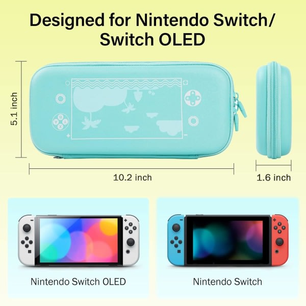 Veske til Nintendo Switch og ny Switch OLED-konsoll, beskyttende etui for dyrepass