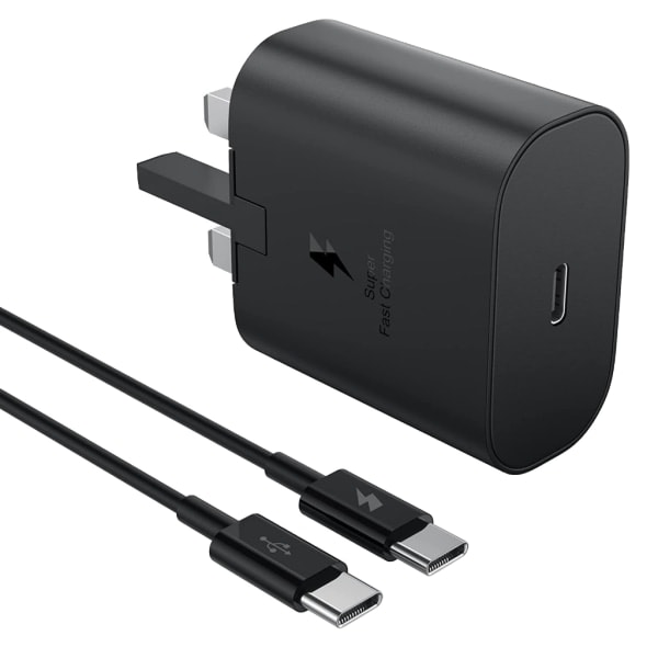 USB C Laddningskontakt Snabb och säker telefonladdningsadapter för GalaxyS23, S22, S21, S20, S10, Note 20, A53, A52, A33 A7 Black - UK