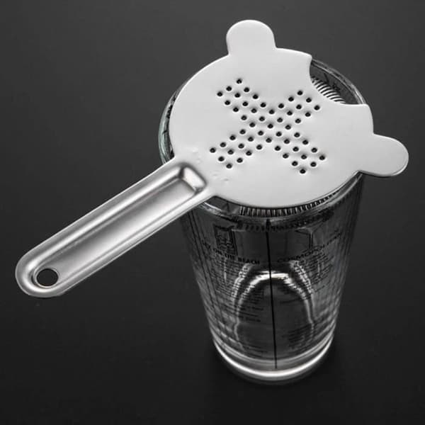 Cocktail Strainer - Rustfrit Stål - Krydsformet - Finmasket - Barværktøj - 84g