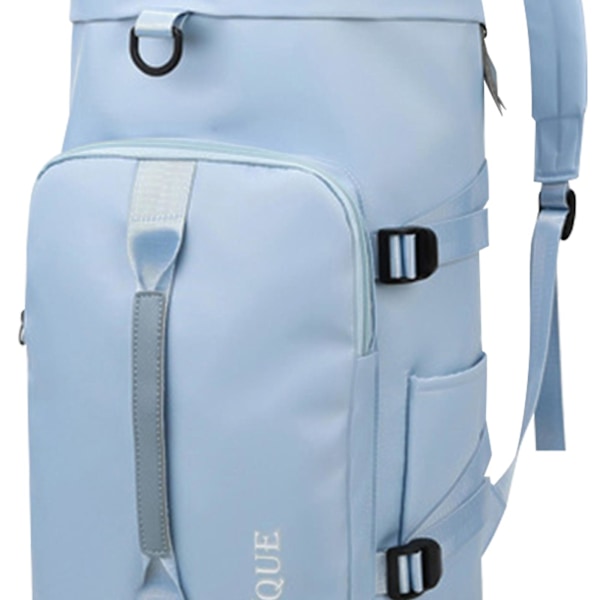 Gym Bag for Kvinner Sports Duffel Bag Reise Ryggsekk Weekend Overnight Bag med Sko-rom Light blue