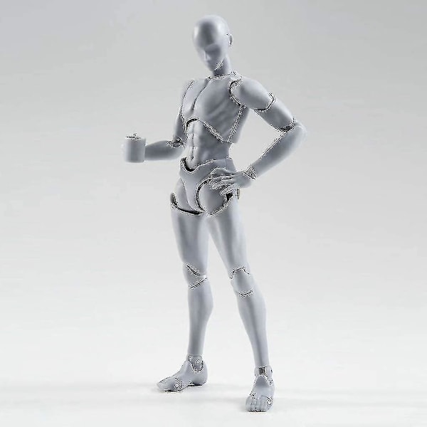 Action Figure -piirustusmalli, piirustushahmoja taiteilijoille Action Figure -malli ihmismannekiini mies nainen 8.3 x 7.2 x 1.6 inches Male