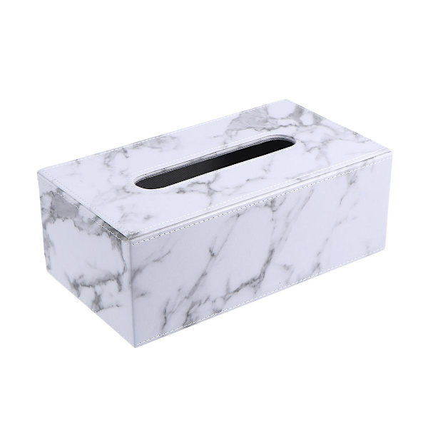 Læder Serviet Holder Kvadratisk Vævspapir Holder Marmoreret Vævspapir Holder Læder Vævspapir Holder Læder Vævspapir Æske