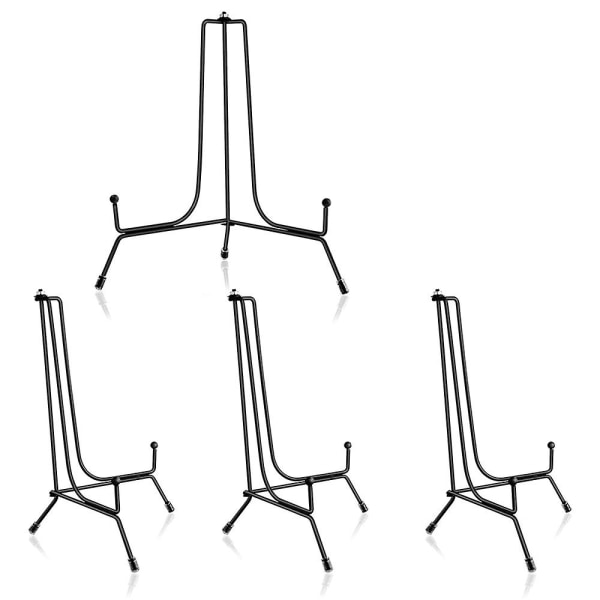 5 stk. Jern Display Stativ, Sort Jern Staffeli Plade Display Fotoholder Stativ, Viser Billedrammer, Dekorative Tallerkener, Tablets Og Kunst
