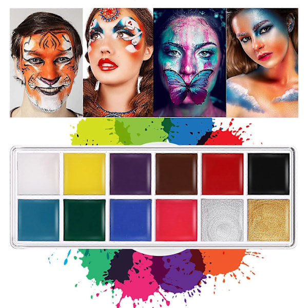 The Summer I Turned Pretty 12 Farver Halloween Makeup Ansigtsmaling Ansigtsmaling Jule Ansigtsmaling