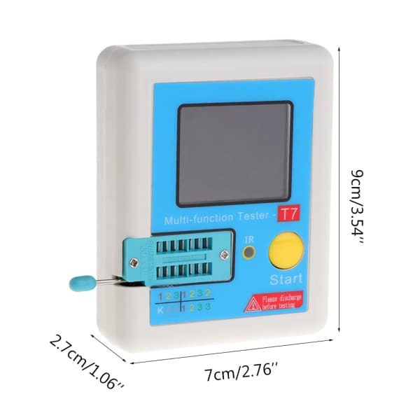 Transistortester med 128 TFT LCD-skærm Diode Triode Kapacitans til LCR ES