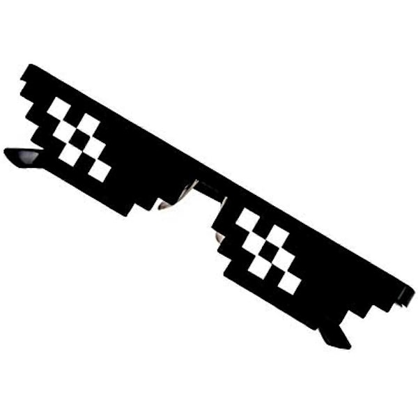 2 par Premium Kvalitet Sjovt Legetøj til Børn Thug Life Briller 8 Bit Pixel Deal with IT Solbriller Unisex Solbriller Legetøj B