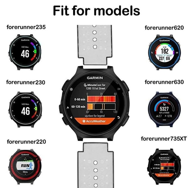 To-farvet armbånd til Garmin Forerunner 230 / 235 / 620 / 630 / 735XT