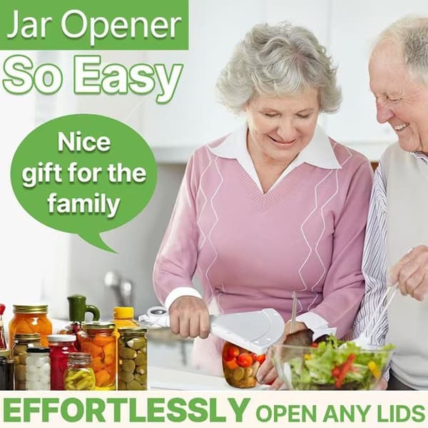 Multifunksjonell boksåpner med anti-skli tekstur, egnet for eldre og personer med leddgikt.