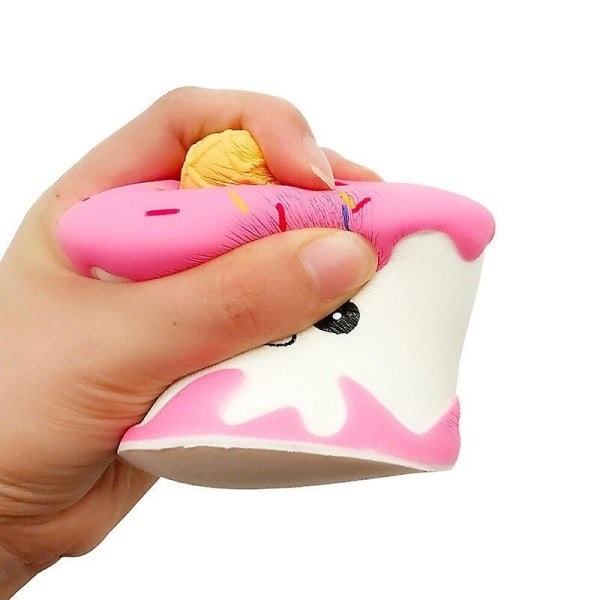 Kawaii Squishy Langsomt Stigende Enhjørning Kage Klem Legetøj Blødt Brød Dekompression Dekompression Legetøj Simulation Håndværk Dekoration 11*10 Cm