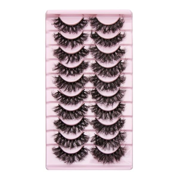 10 par falska ögonfransar Cat Eye Lashes