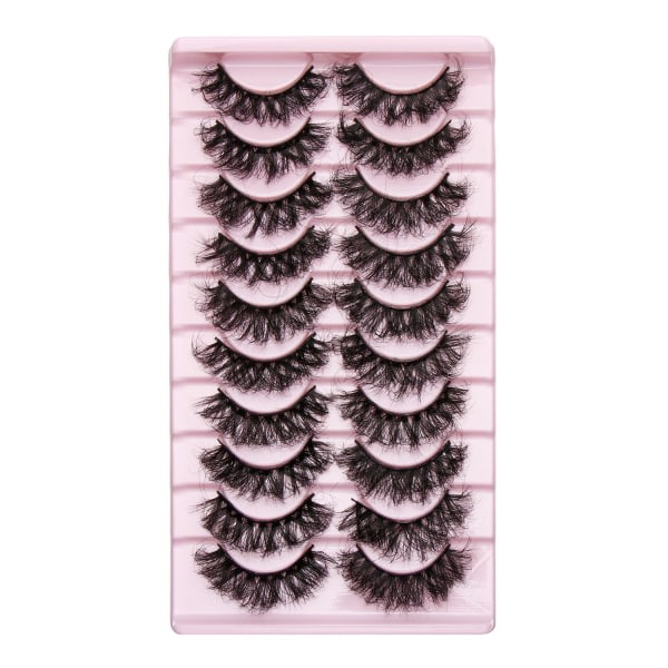 10 par falske øyevipper Cat Eye Lashes