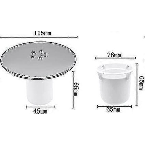 Dusjbendeksel Dusjplugg Hull Deksel 90 mm/115 mm