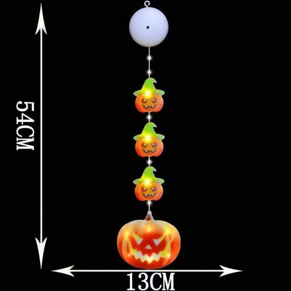 2-delt Halloween-dekorationsvindueslys - Orange Jack-o-lantern-lys - Halloween-lyskæder ...