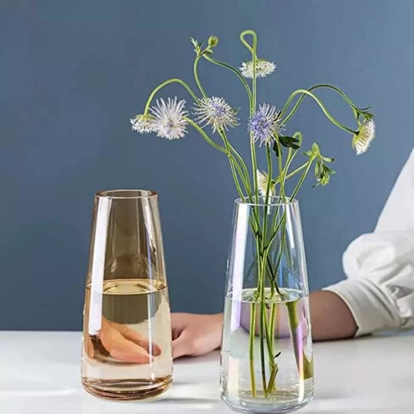 Exklusiv Vas i Klar Glas, Stor och Hög, 22 cm - Heminredning, Lantlig Stil, Mittstycke, Patenterad Design