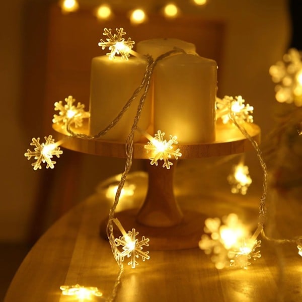 LED-lysstreng med julemotiv - Julemand, Snemand, Rendeer - Festlig atmosfære - Batteri & USB - Juletræspynt V 2M 10led USB