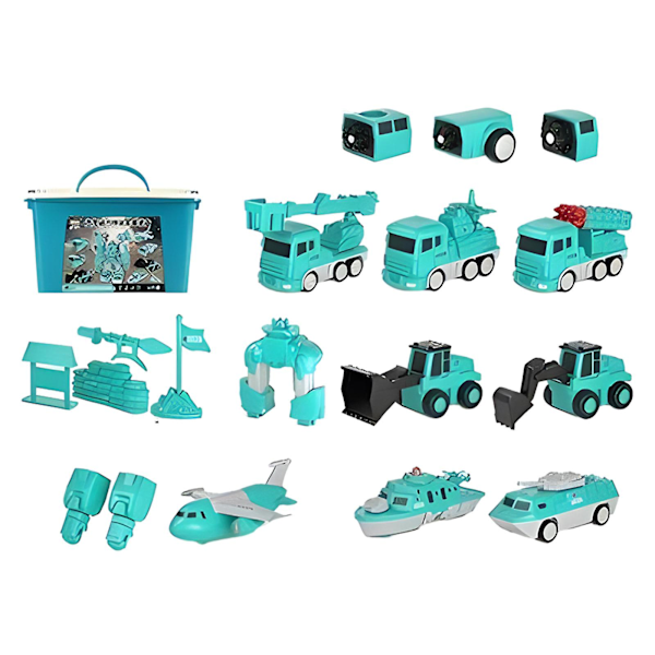 Magnetiska Transformera Engineering Bil Sammansatta Leksaker Transformerande Robot Leksaker Set För Pojkar 6 I 1 Magnetiska Byggbilar Transformera Robot Spela Fordon