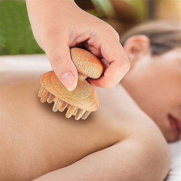 Wood Mushroom Shape Massage Tool Massager Anti Cellulite Fascia Massage För Helkroppsmuskler Hög kvalitet