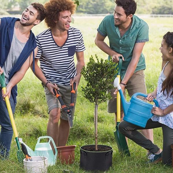 5X Blackline Non-Woven planteposer 20L - Ø 31cm Højde 26cm - Sort