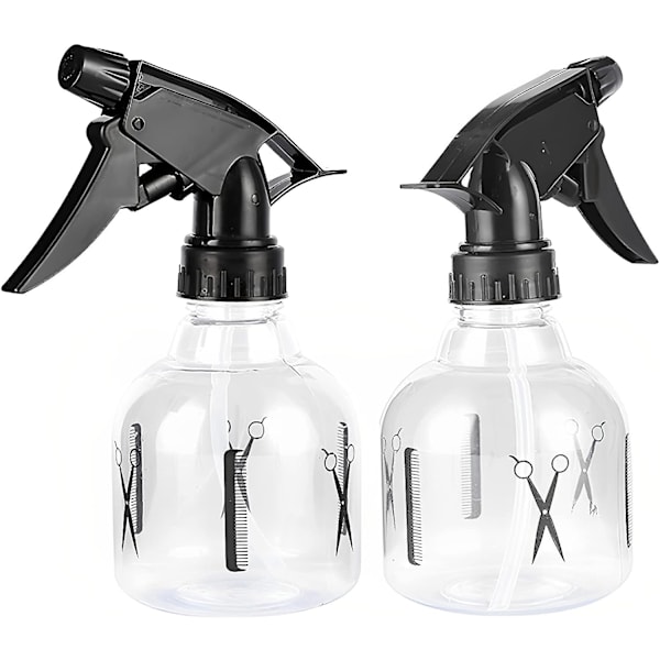 250ml Tom Vatten Hårsprayflaska Återfyllningsbar Trigger Spruta Plast Sprayflaskor för Hårstyling Resor Växter-2st