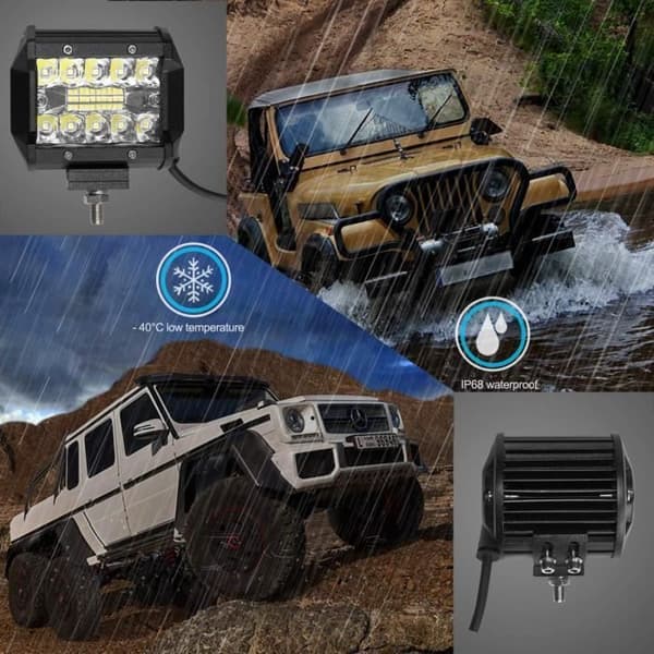 12V 60W arbeidslys, langtrekkende LED, motorsykkel LED-frontlys, bil arbeidslys, bil LED-lysstang, arbeidslys