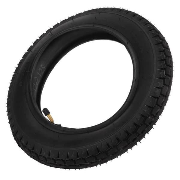 Cykel Däck och Innerslang Set - 12 1/2x2 1/4 - 57-203 - Vinklad Ventilstam - 34 cm Diameter