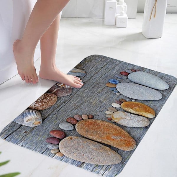 Färgglad Badrumsmatta Köksmatta Hallmatta Dörrmatta Halksäker Matta Absorberar Vatten Köksmatta Badrumsmatta 50*80cm