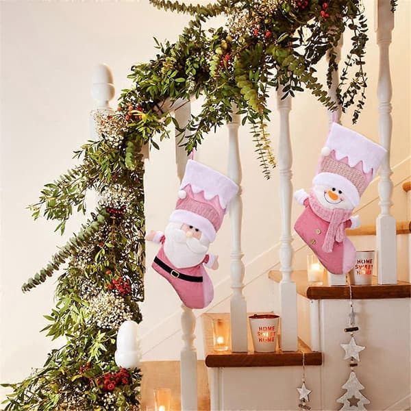 Julstrumpor Barnpresent Godisväska Tomte - Strumpor Hängande Julgransprydnad