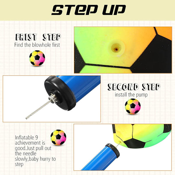PVC Regnbue Fodbold Oppustelig Strandbold 9 Tommer Sommer Strand Fodbold Regnbue Pool Strand Fodbold til Spil Sportsbegivenhed Pool Strand (Klassisk Stil)