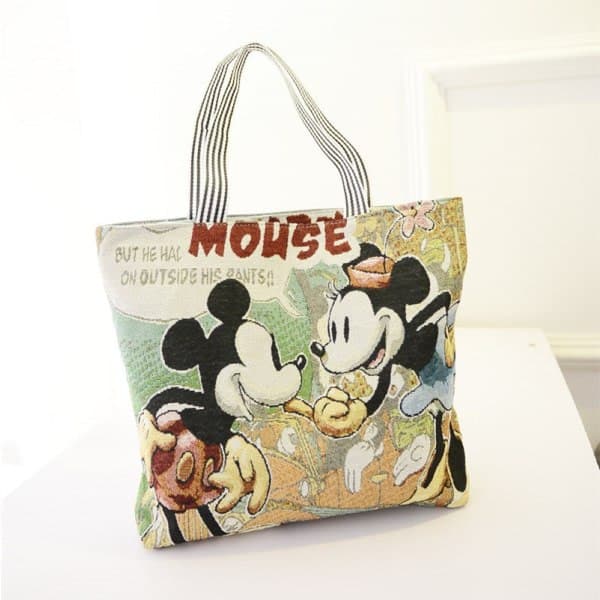 Anime Disney Stitch trendy håndtaske Mickey Mouse casual skoletaske stil 2