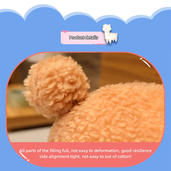 2024 Llama Krops pude, Gigant Alpaca Plys Lang Krops Pude, Fluffy Alpaca Fyldt Dyr, Knusbar Alpaca Lang Pude White 100cm