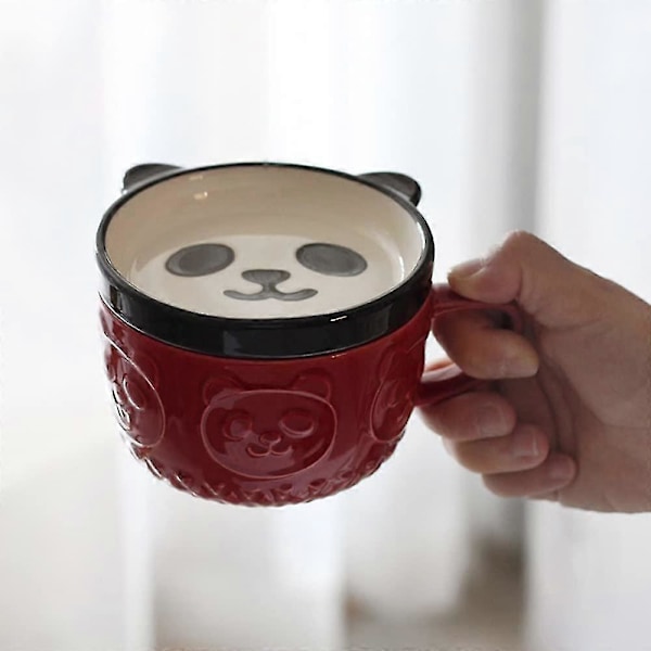 Japansk Søt Krus Keramisk Shiba Inu Panda Kaffekopp Med Lokk Hjem Par Melk Frokostkopp Vann