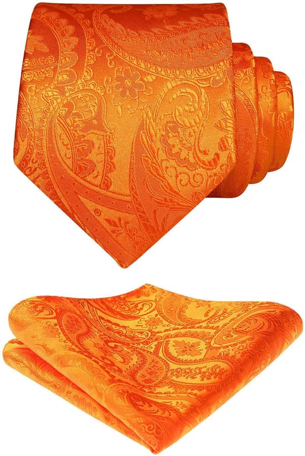 Solid Paisley Slips for men Lommetørkle Vevd Klassisk Blomster Herreslips og Lommetørkle Sett Bryllup