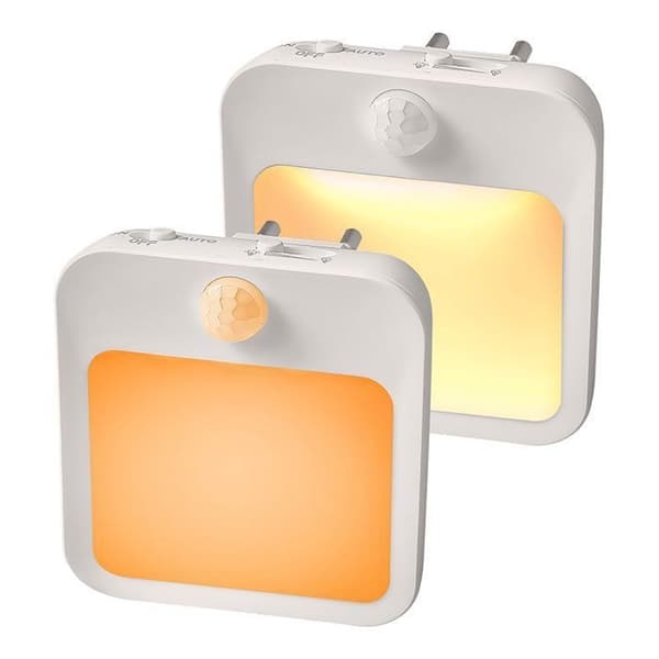 Plug-in nattlys [1-pakning], mykt lys øyebeskyttelse, høy kvalitet og holdbart varmt/hvitt LED-nattlys